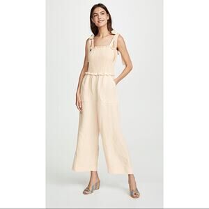 Rebecca Taylor Linen Smock Jumpsuit